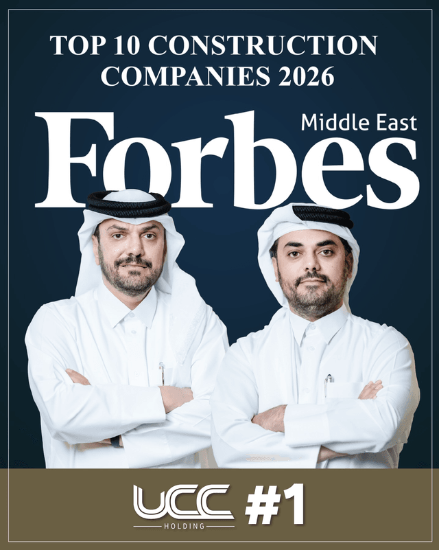 UCC Holding Ranked #1 Construction Company in the Middle East by Forbes Middle East 2026