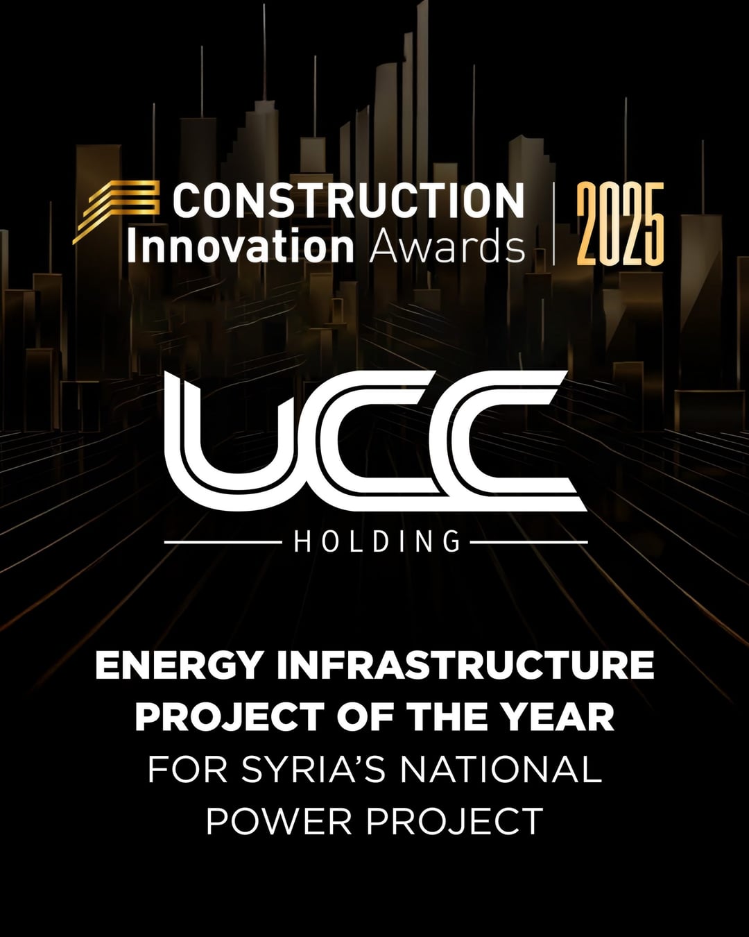UCC Holding Wins “Energy Infrastructure Project of the Year” at the Construction Innovation Awards 2025