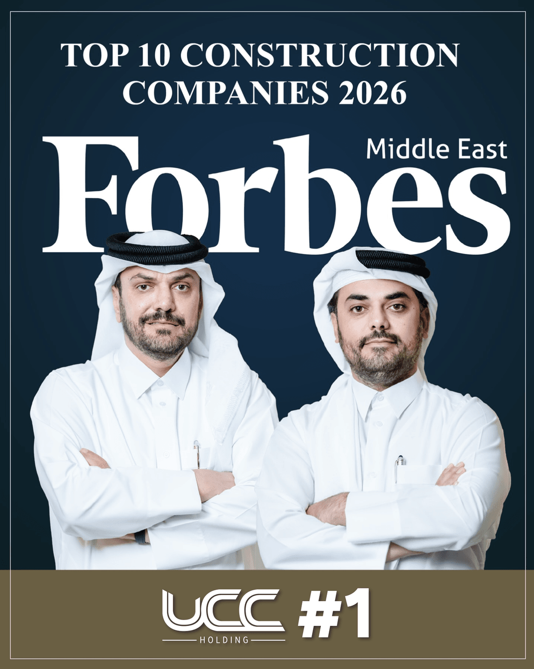 UCC Holding Ranked #1 Construction Company in the Middle East by Forbes Middle East 2026